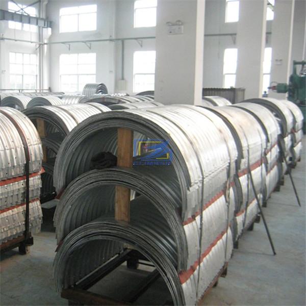 68x13mm corrugated metal culvert pipe assembled by hafl round segment